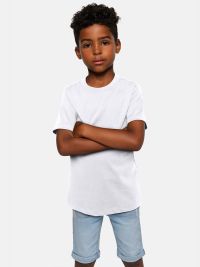 Kinder T-Shirt Weiß aus Bio-Baumwolle, Schuluniform geeignet, weiche Qualität
